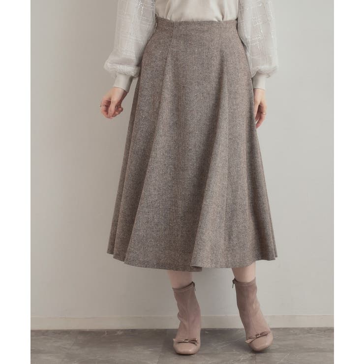 【通勤・大人上品】ラメツイード フレアスカート | Couture brooch | 詳細画像15 