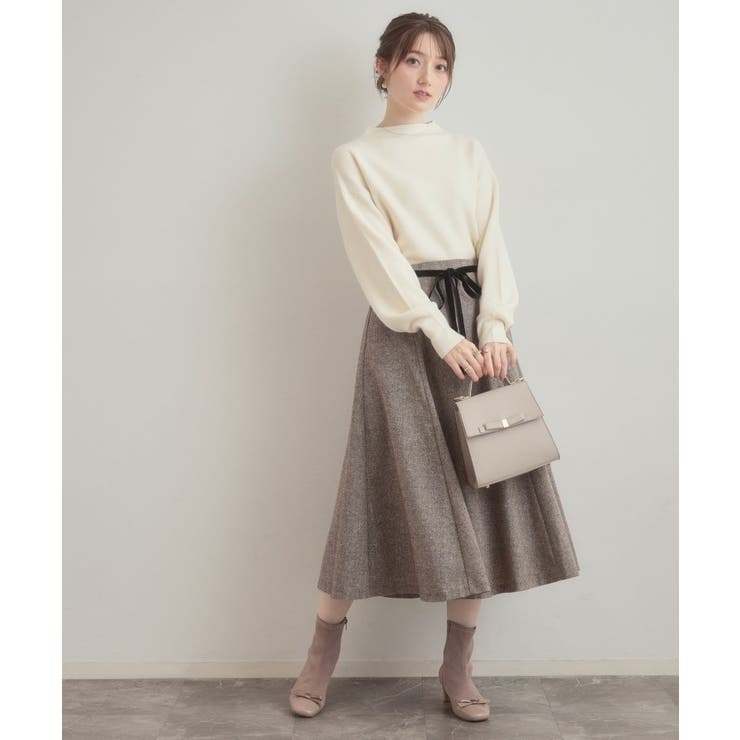 【通勤・大人上品】ラメツイード フレアスカート | Couture brooch | 詳細画像11 