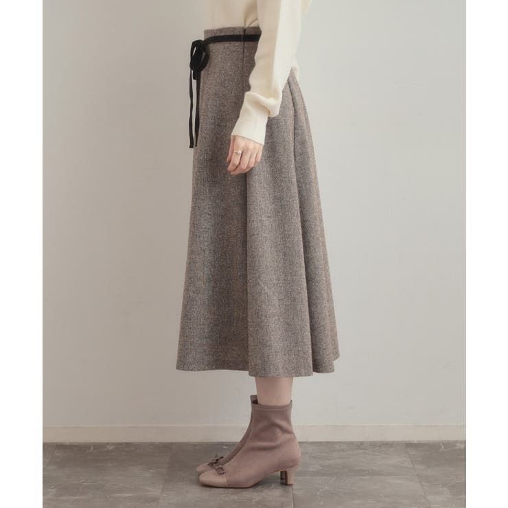 【通勤・大人上品】ラメツイード フレアスカート | Couture brooch | 詳細画像27 