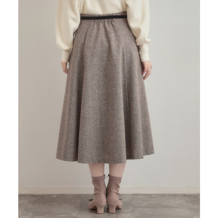 【通勤・大人上品】ラメツイード フレアスカート | Couture brooch | 詳細画像28 