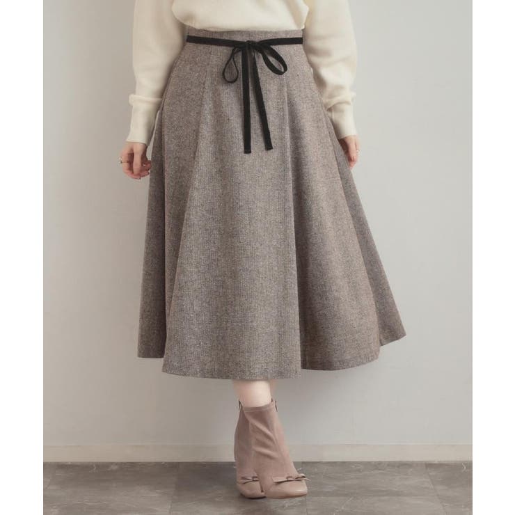 【通勤・大人上品】ラメツイード フレアスカート | Couture brooch | 詳細画像17 