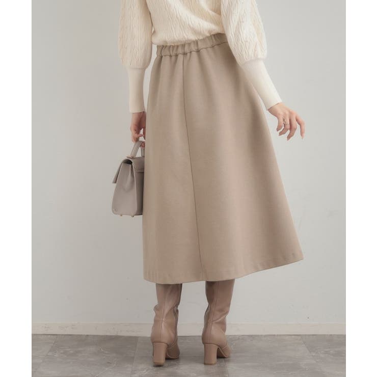 【通勤/金ボタン】フェイクウール ポンチスカート | Couture brooch | 詳細画像19 