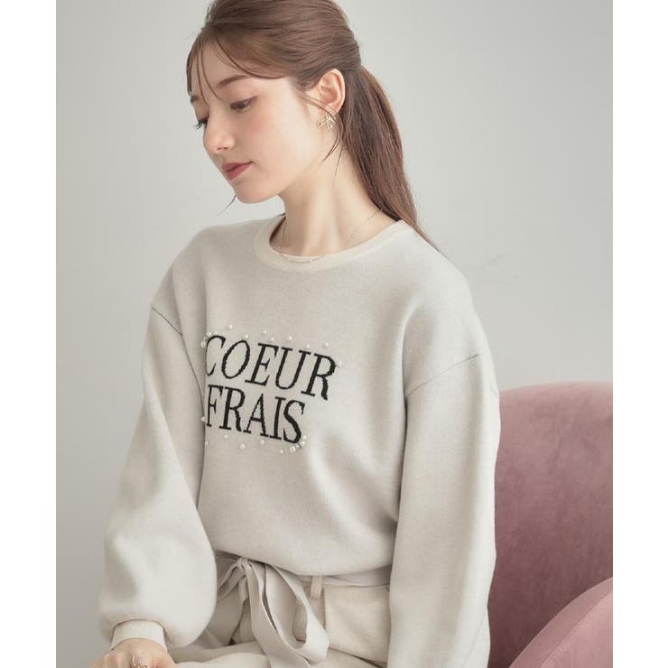 【パール調・ビジューデザイン】華やかロゴニット | Couture brooch | 詳細画像5 