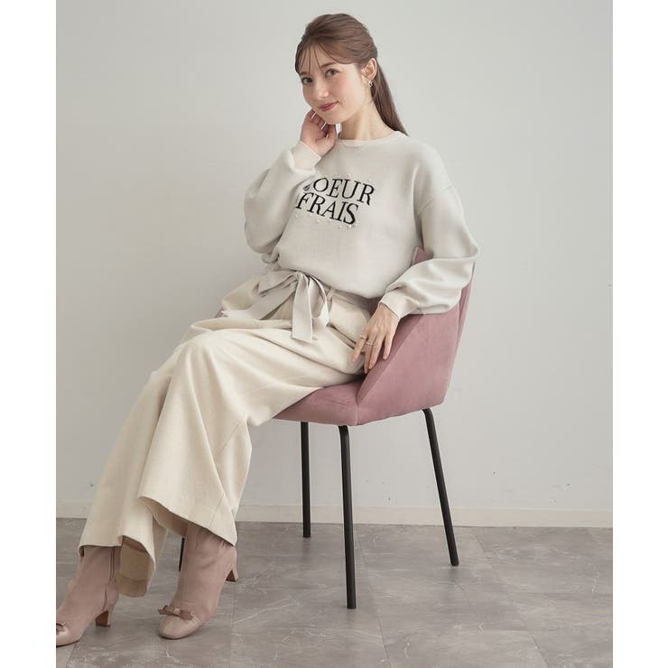 【パール調・ビジューデザイン】華やかロゴニット | Couture brooch | 詳細画像1 