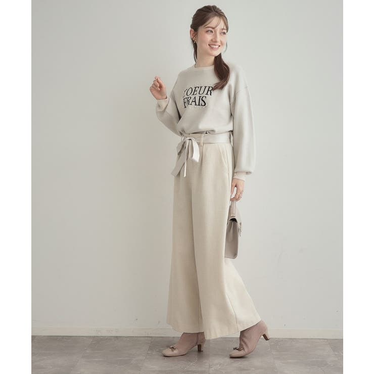 【パール調・ビジューデザイン】華やかロゴニット | Couture brooch | 詳細画像3 