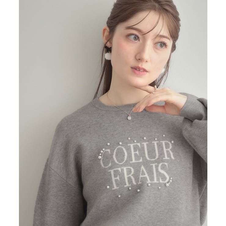 【パール調・ビジューデザイン】華やかロゴニット | Couture brooch | 詳細画像15 