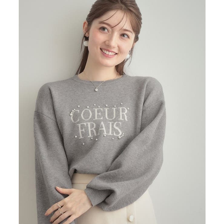 【パール調・ビジューデザイン】華やかロゴニット | Couture brooch | 詳細画像16 