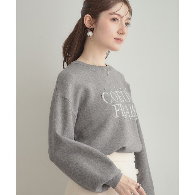 【パール調・ビジューデザイン】華やかロゴニット | Couture brooch | 詳細画像17 