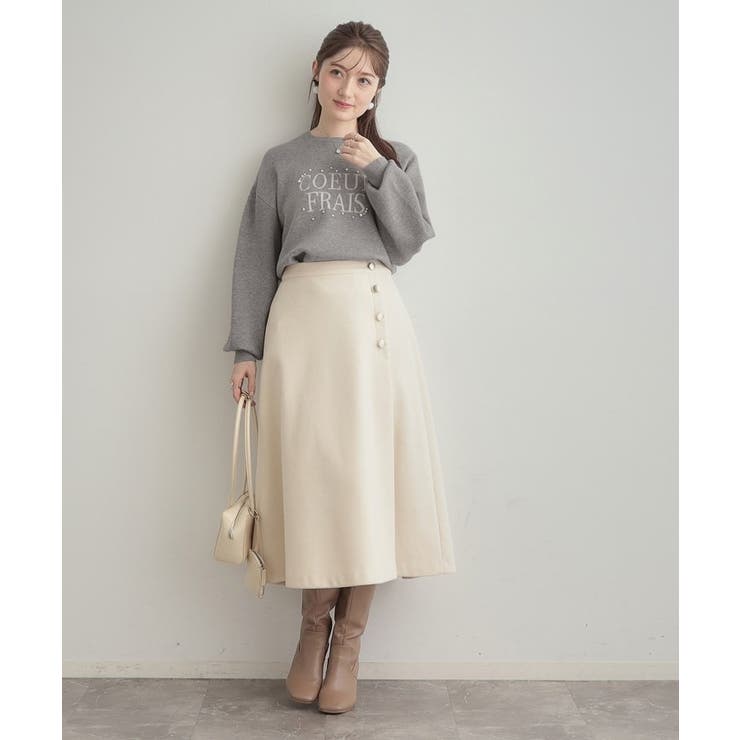 【パール調・ビジューデザイン】華やかロゴニット | Couture brooch | 詳細画像12 