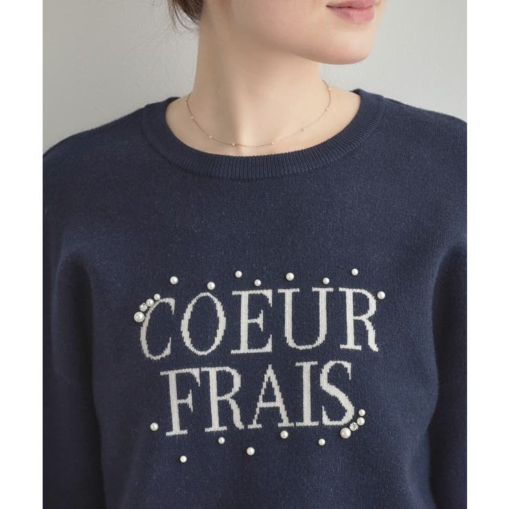 【パール調・ビジューデザイン】華やかロゴニット | Couture brooch | 詳細画像42 