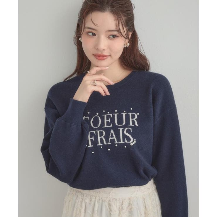 【パール調・ビジューデザイン】華やかロゴニット | Couture brooch | 詳細画像31 