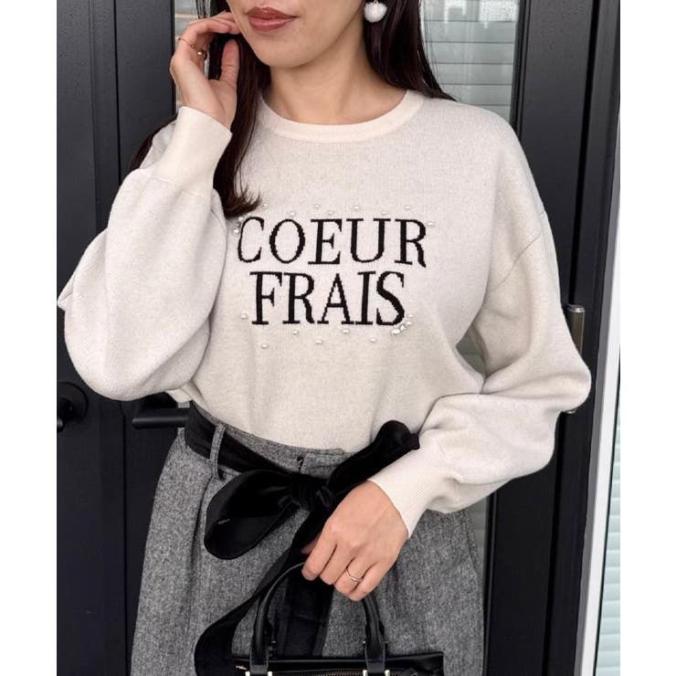 【パール調・ビジューデザイン】華やかロゴニット | Couture brooch | 詳細画像11 