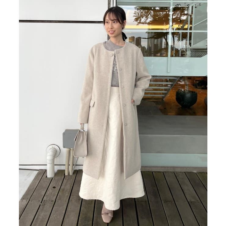 【洗える】リーフジャカード フレアスカート | Couture brooch | 詳細画像7 