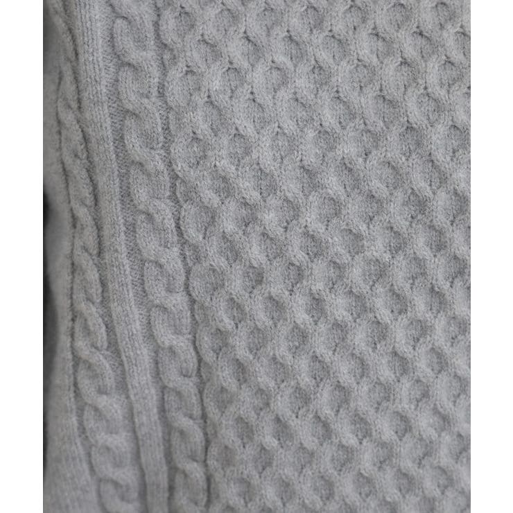 【きれいめ】パール調デザイン アラン柄ニット | Couture brooch | 詳細画像38 