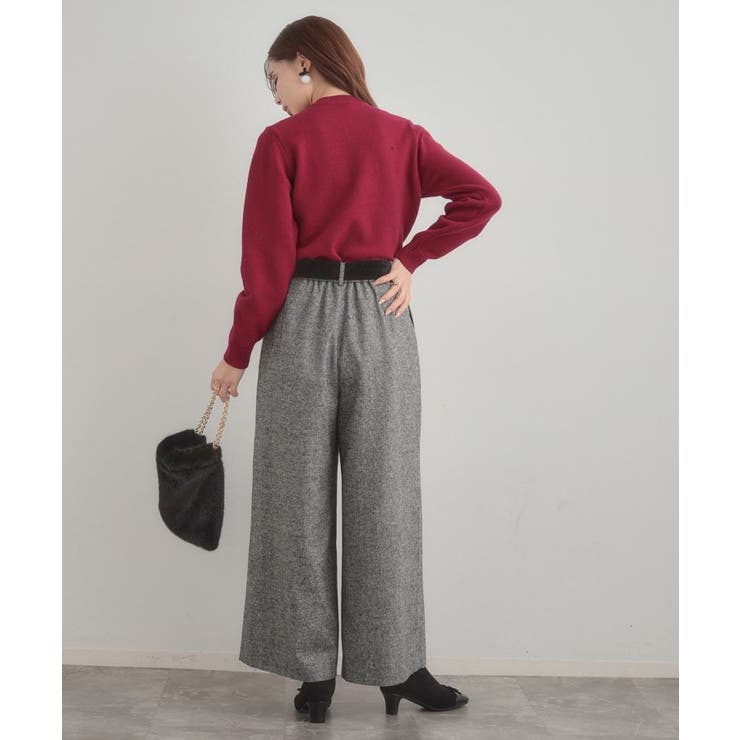 【きれいめ】パール調デザイン アラン柄ニット | Couture brooch | 詳細画像27 