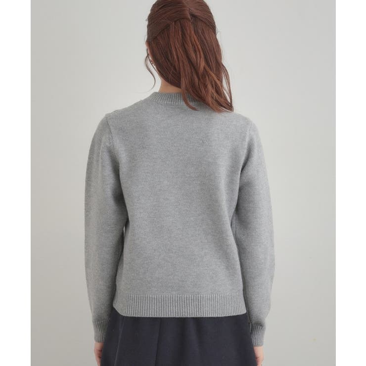 【きれいめ】パール調デザイン アラン柄ニット | Couture brooch | 詳細画像42 