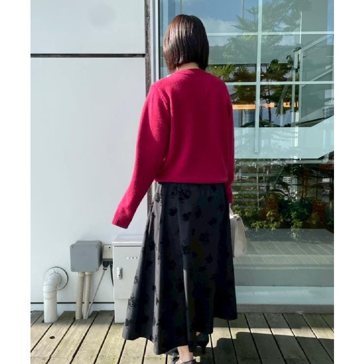 【きれいめ】パール調デザイン アラン柄ニット | Couture brooch | 詳細画像35 