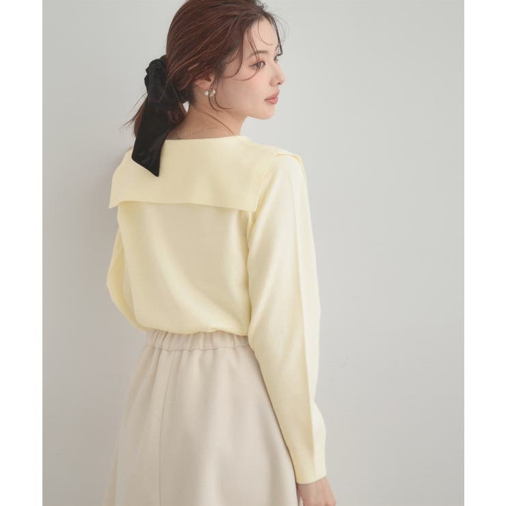 【着映え】リボンカラー デザインニット | Couture brooch | 詳細画像5 