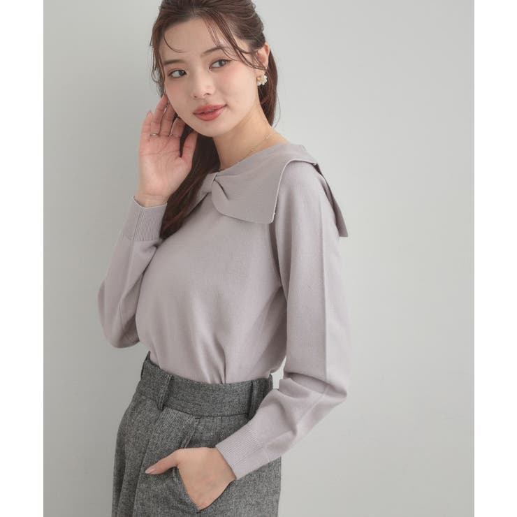 【着映え】リボンカラー デザインニット | Couture brooch | 詳細画像17 