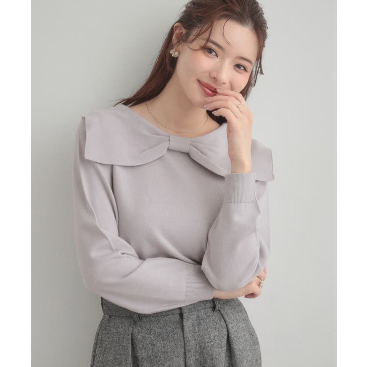 【着映え】リボンカラー デザインニット | Couture brooch | 詳細画像14 