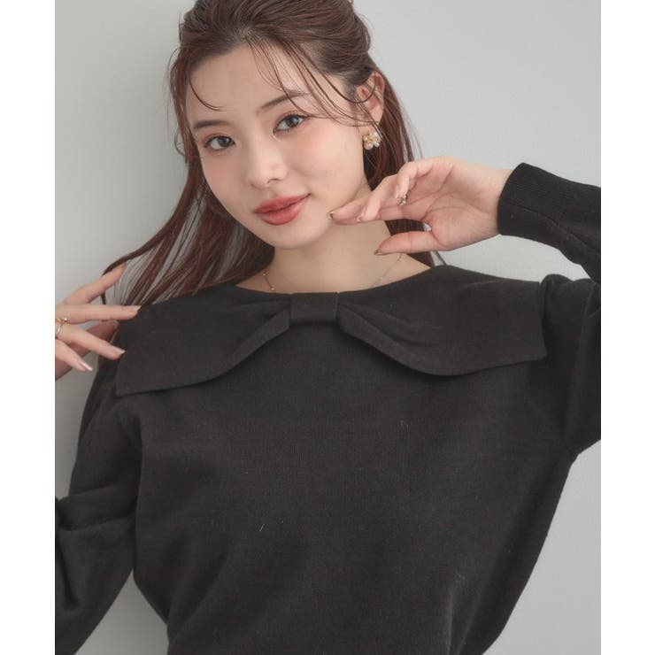 【着映え】リボンカラー デザインニット | Couture brooch | 詳細画像30 