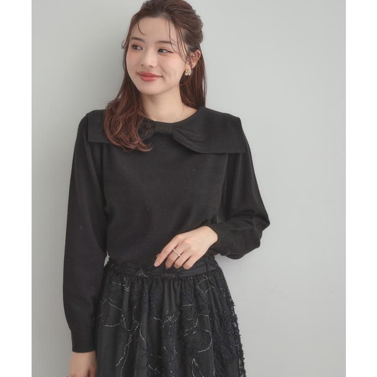 【着映え】リボンカラー デザインニット | Couture brooch | 詳細画像29 