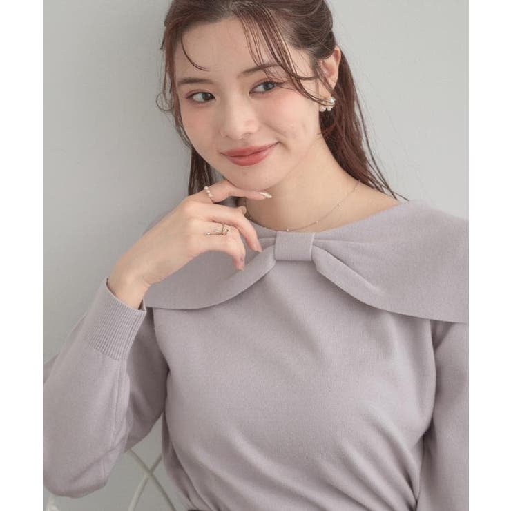 【着映え】リボンカラー デザインニット | Couture brooch | 詳細画像16 