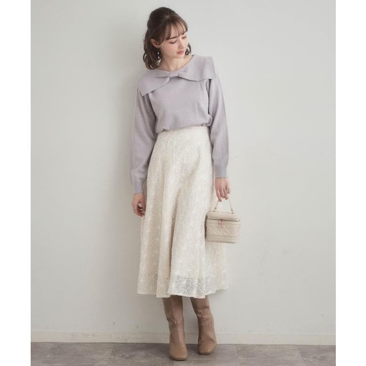 【着映え】リボンカラー デザインニット | Couture brooch | 詳細画像19 