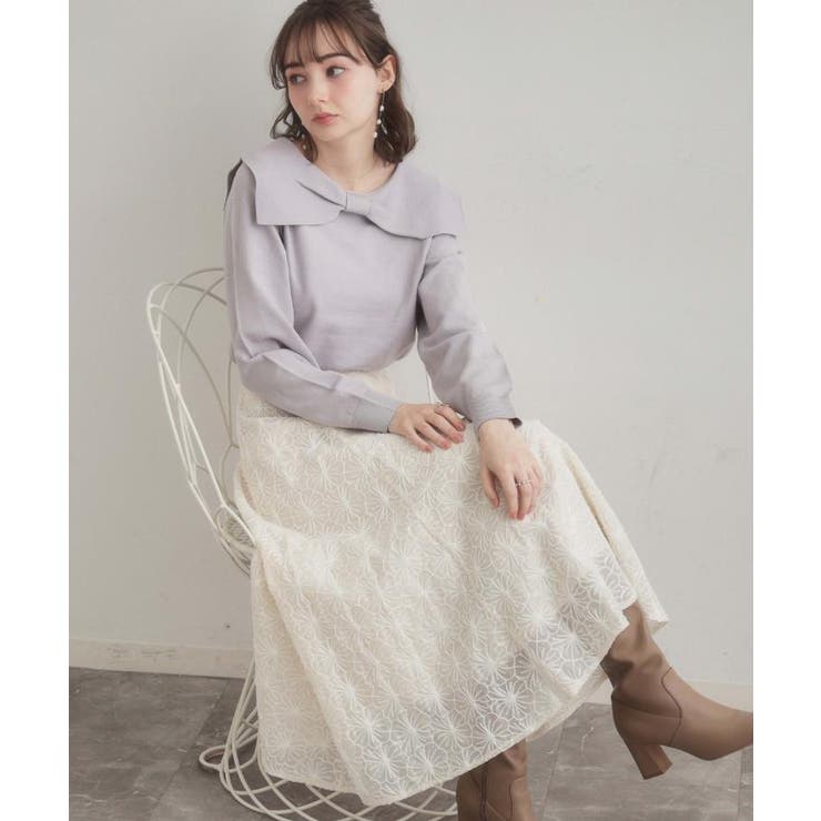 【着映え】リボンカラー デザインニット | Couture brooch | 詳細画像18 