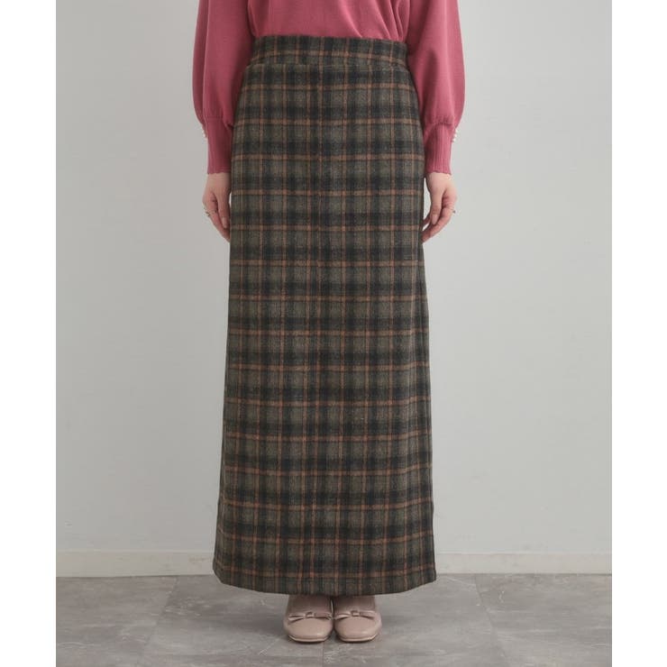 シャギーチェックIラインスカート | Couture brooch | 詳細画像15 