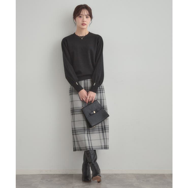 【洗える/スカラデザイン】パフスリーブ ニット | Couture brooch | 詳細画像11 