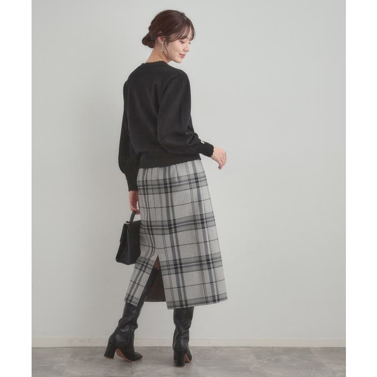 【洗える/スカラデザイン】パフスリーブ ニット | Couture brooch | 詳細画像13 