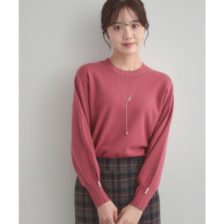 【洗える/スカラデザイン】パフスリーブ ニット | Couture brooch | 詳細画像30 