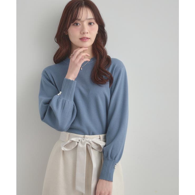 【洗える/スカラデザイン】パフスリーブ ニット | Couture brooch | 詳細画像44 