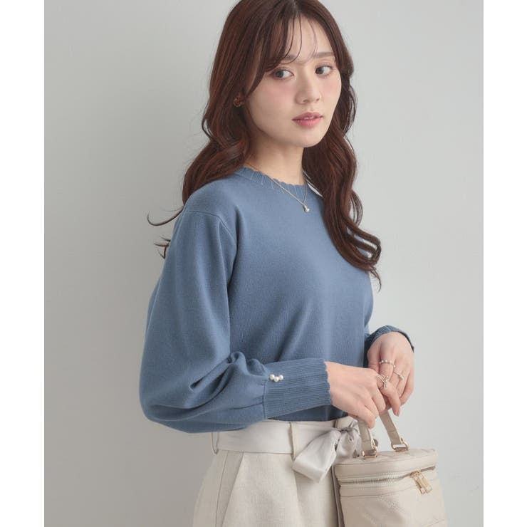 【洗える/スカラデザイン】パフスリーブ ニット | Couture brooch | 詳細画像46 