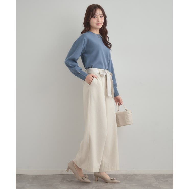 【洗える/スカラデザイン】パフスリーブ ニット | Couture brooch | 詳細画像42 