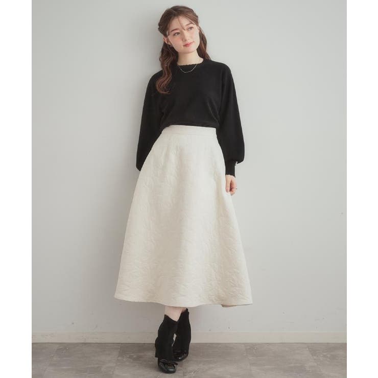 【洗える/スカラデザイン】パフスリーブ ニット | Couture brooch | 詳細画像18 