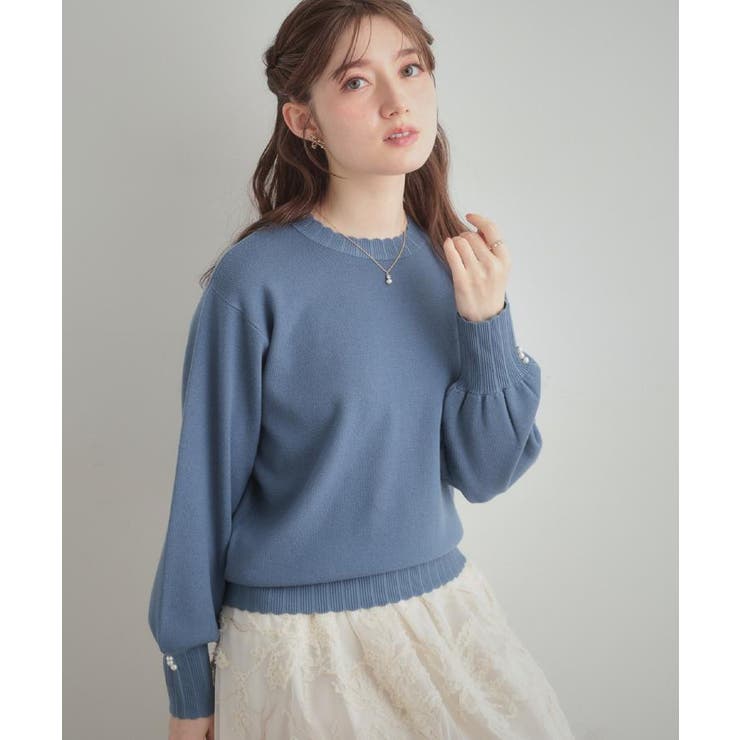 【洗える/スカラデザイン】パフスリーブ ニット | Couture brooch | 詳細画像50 