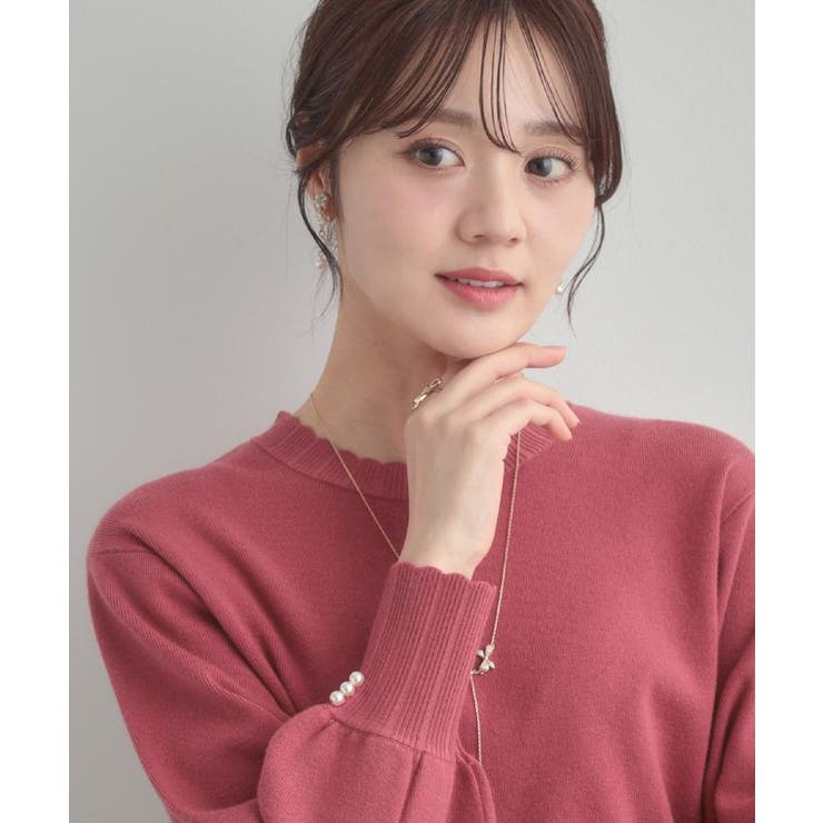 【洗える/スカラデザイン】パフスリーブ ニット | Couture brooch | 詳細画像32 