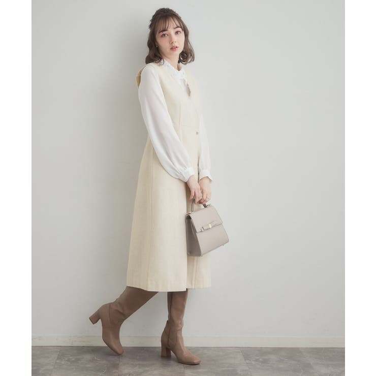 【ハレの日・通勤】フリンジツイードジャンスカ | Couture brooch | 詳細画像2 