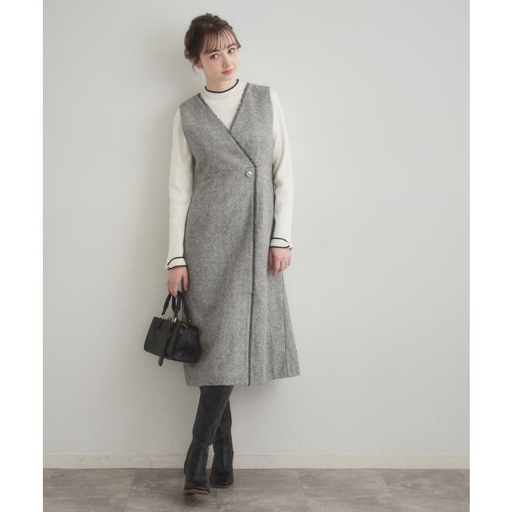 【ハレの日・通勤】フリンジツイードジャンスカ | Couture brooch | 詳細画像14 