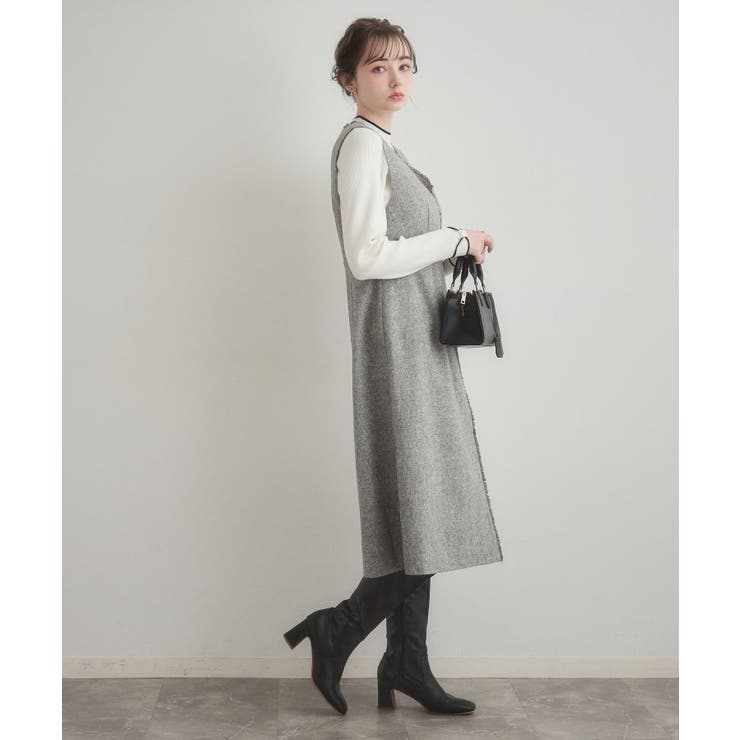 【ハレの日・通勤】フリンジツイードジャンスカ | Couture brooch | 詳細画像15 