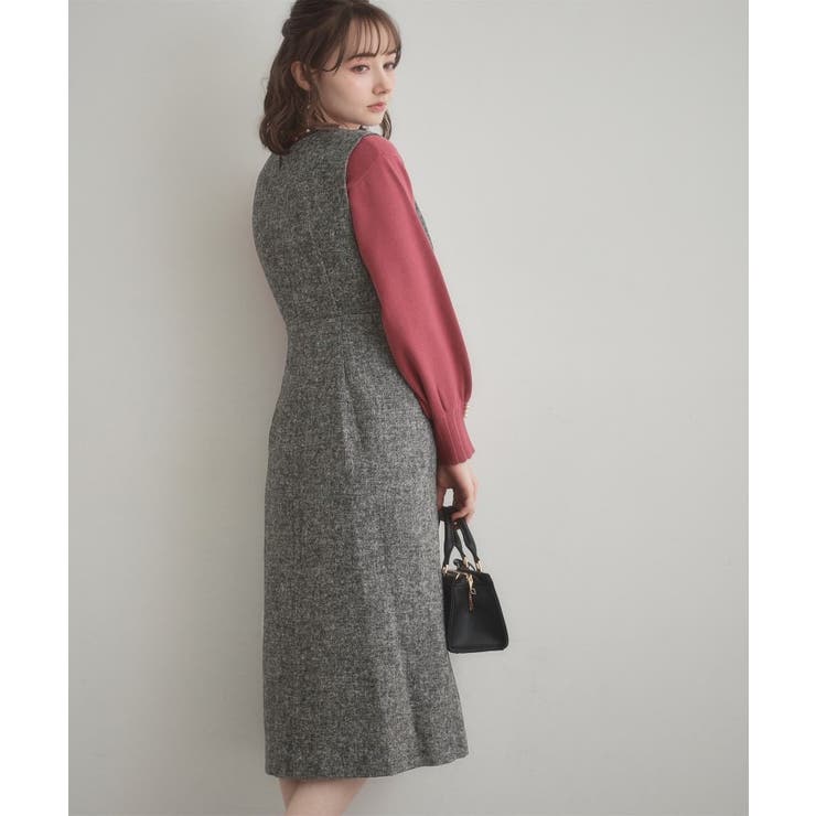 【ハレの日・通勤】フリンジツイードジャンスカ | Couture brooch | 詳細画像28 