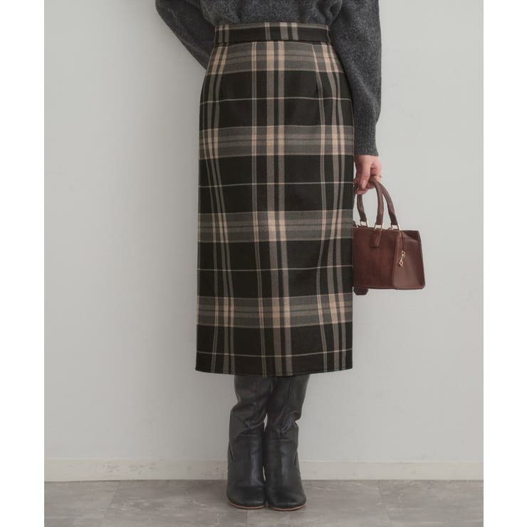 【洗える/微起毛】Iライン チェックスカート | Couture brooch | 詳細画像14 