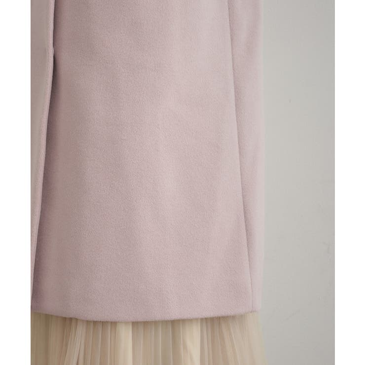 【通勤/ビジューブローチ付き】ノーカラー ロングコート | Couture brooch | 詳細画像49 