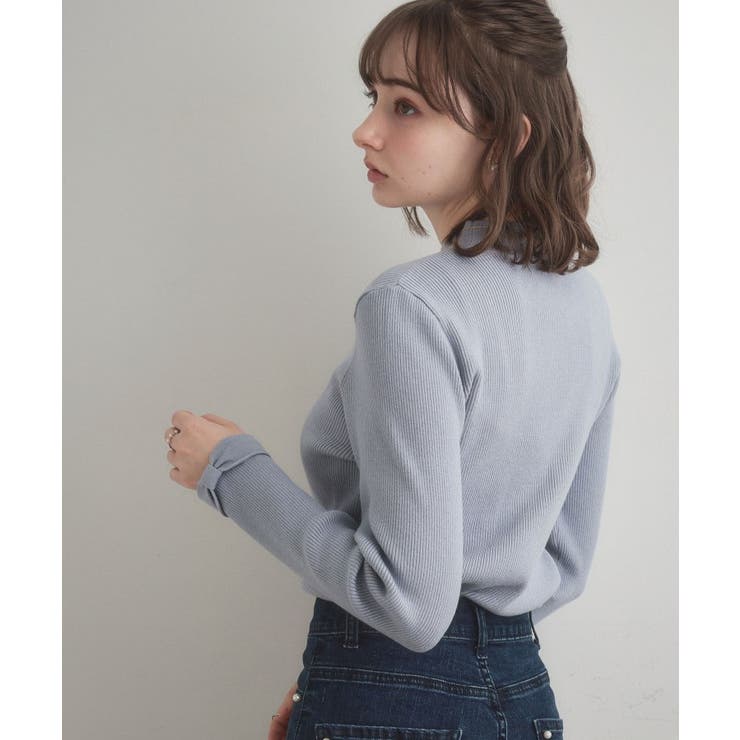 【洗える・着映え】袖リボン リブニット | Couture brooch | 詳細画像22 