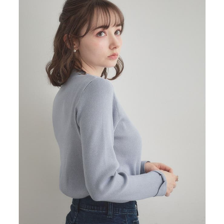 【洗える・着映え】袖リボン リブニット | Couture brooch | 詳細画像21 