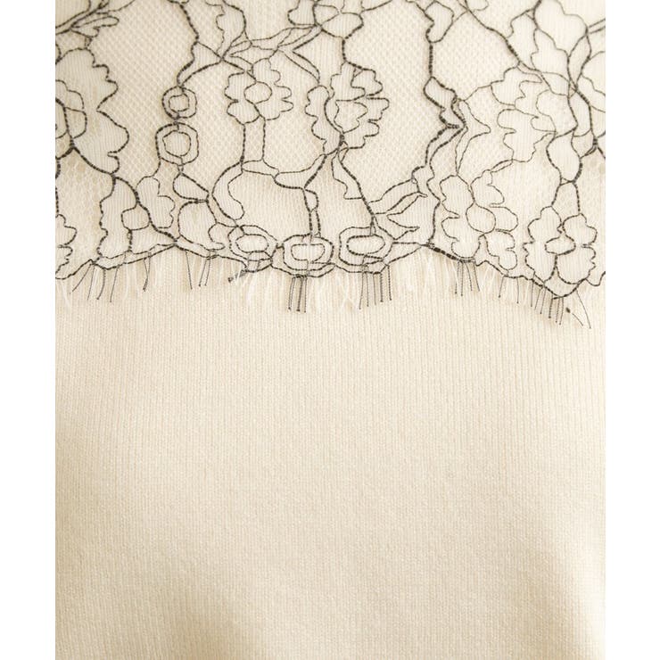 【洗える・通勤】レース ドッキング ニット | Couture brooch | 詳細画像31 