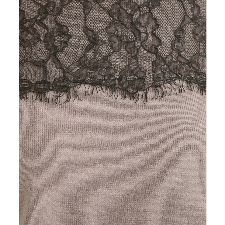 【洗える・通勤】レース ドッキング ニット | Couture brooch | 詳細画像32 