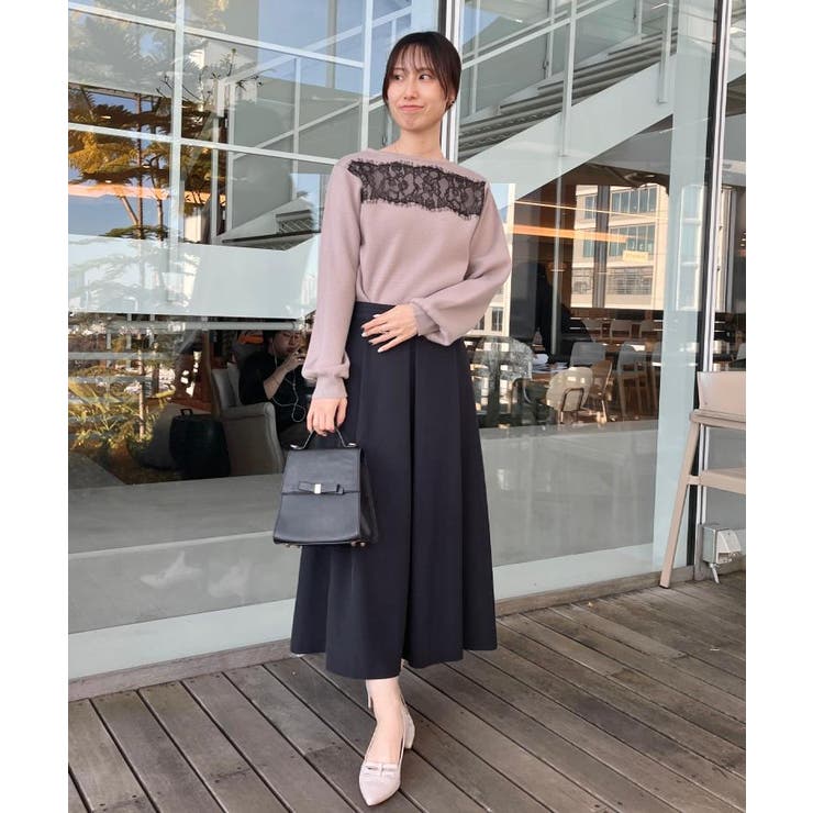 【洗える・通勤】レース ドッキング ニット | Couture brooch | 詳細画像17 